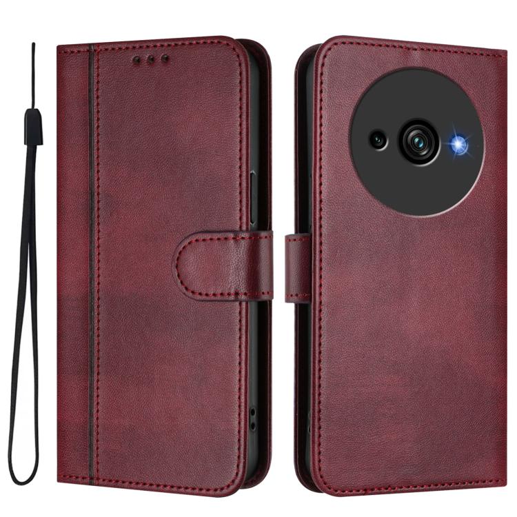 For Oukitel C59 / C59 Pro Line Splicing Buckle Retro Leather Phone Case