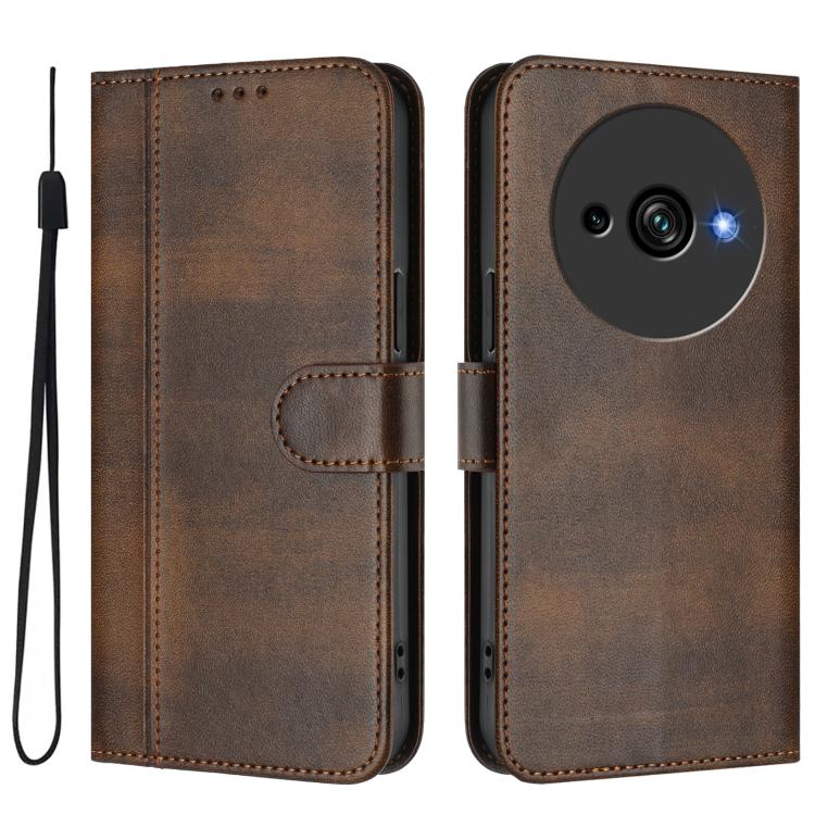 For Oukitel C59 / C59 Pro Line Splicing Buckle Retro Leather Phone Case