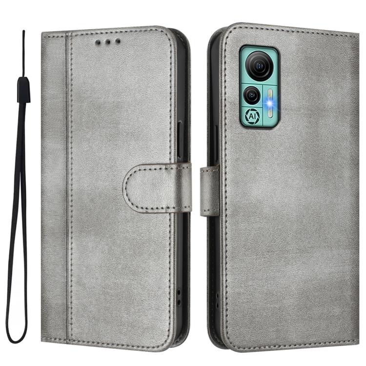 For Ulefone Note 14 Line Splicing Buckle Retro Leather Phone Case