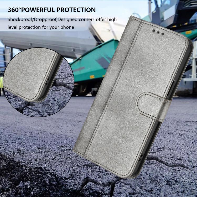 For Ulefone Note 14 Line Splicing Buckle Retro Leather Phone Case