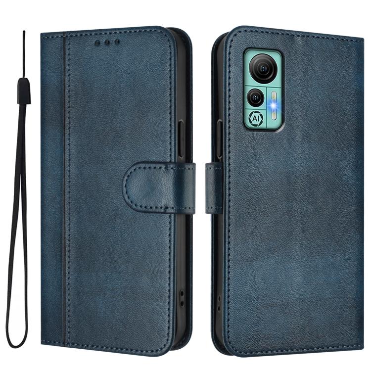 For Ulefone Note 14 Line Splicing Buckle Retro Leather Phone Case