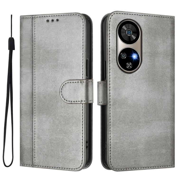 For Ulefone Note 17 Pro Line Splicing Buckle Retro Leather Phone Case