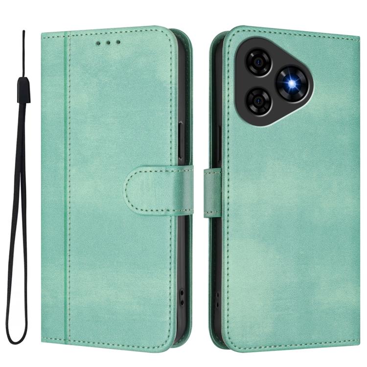 For Ulefone Note 19 Line Splicing Buckle Retro Leather Phone Case