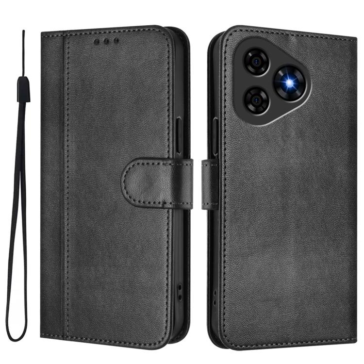 For Ulefone Note 19 Line Splicing Buckle Retro Leather Phone Case