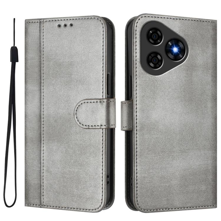 For Ulefone Note 19 Line Splicing Buckle Retro Leather Phone Case