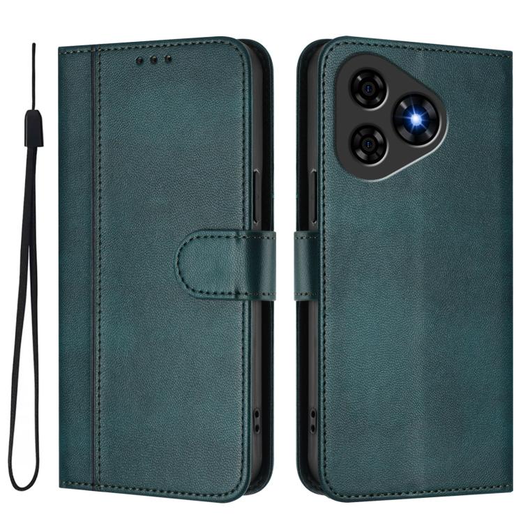 For Ulefone Note 19 Line Splicing Buckle Retro Leather Phone Case