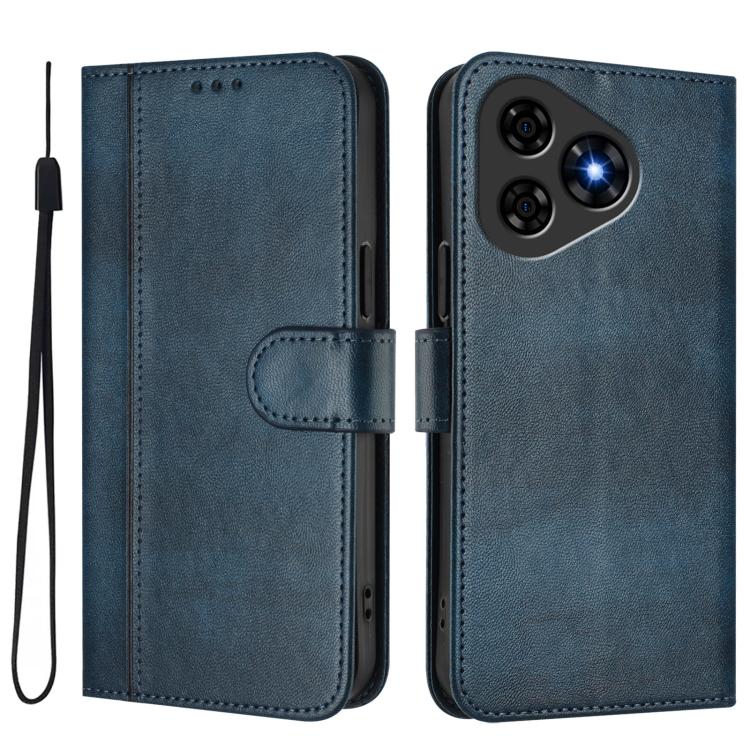 For Ulefone Note 19 Line Splicing Buckle Retro Leather Phone Case