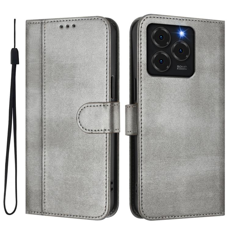 For Ulefone Note 20 Pro Line Splicing Buckle Retro Leather Phone Case