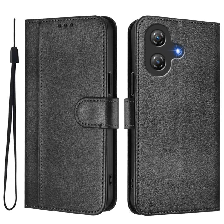 For Ulefone Note 21 Line Splicing Buckle Retro Leather Phone Case