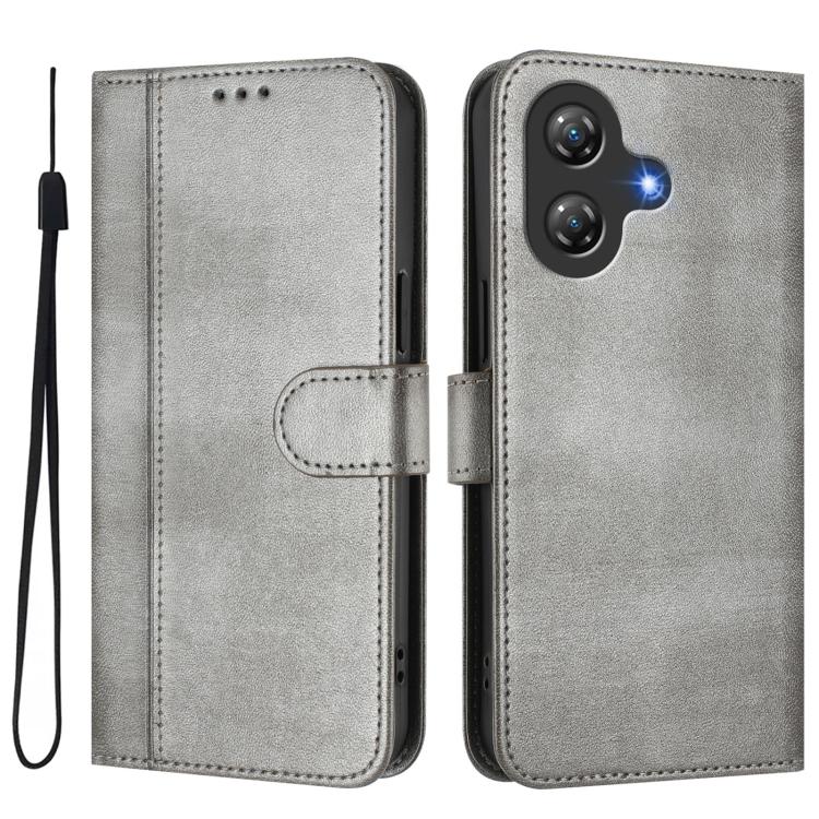 For Ulefone Note 21 Line Splicing Buckle Retro Leather Phone Case