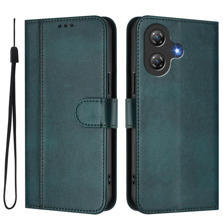 For Ulefone Note 21 Line Splicing Buckle Retro Leather Phone Case
