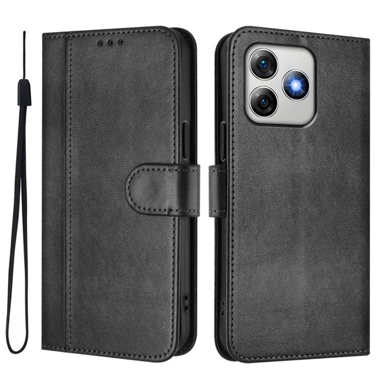 For Ulefone Note 18 Ultra / 18 Pro Line Splicing Buckle Retro Leather Phone Case
