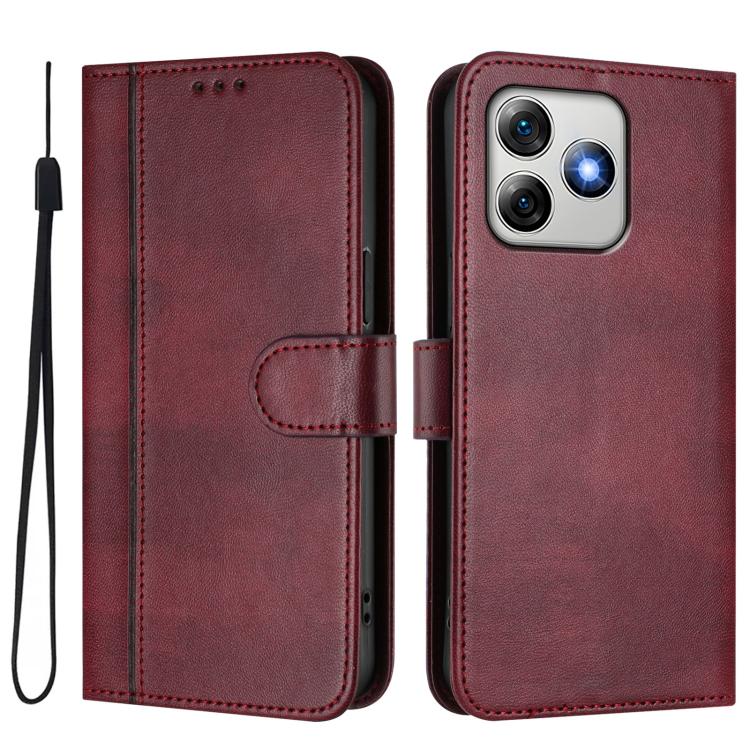 For Ulefone Note 18 Ultra / 18 Pro Line Splicing Buckle Retro Leather Phone Case
