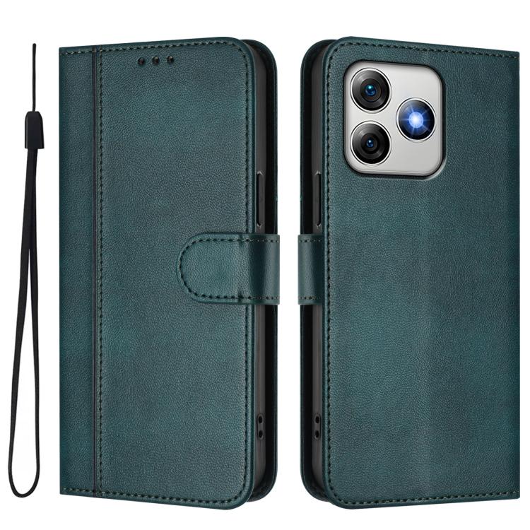 For Ulefone Note 18 Ultra / 18 Pro Line Splicing Buckle Retro Leather Phone Case