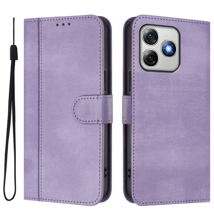 For Ulefone Note 18 Ultra / 18 Pro Line Splicing Buckle Retro Leather Phone Case