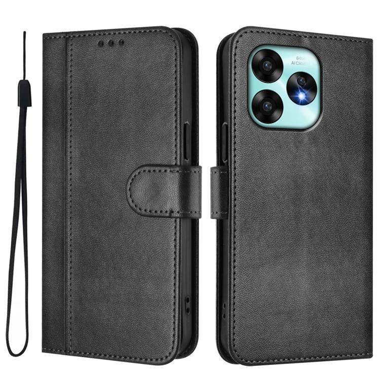 For UMIDIGI A15 / A15C / A15T Line Splicing Buckle Retro Leather Phone Case