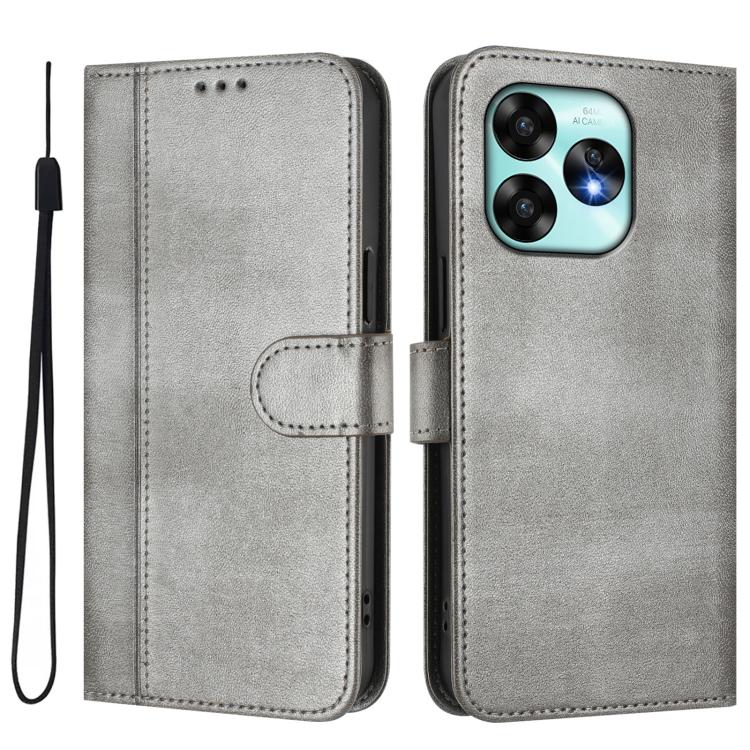 For UMIDIGI A15 / A15C / A15T Line Splicing Buckle Retro Leather Phone Case