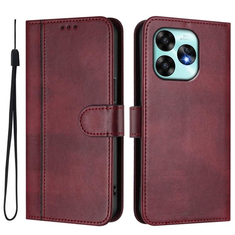 For UMIDIGI A15 / A15C / A15T Line Splicing Buckle Retro Leather Phone Case