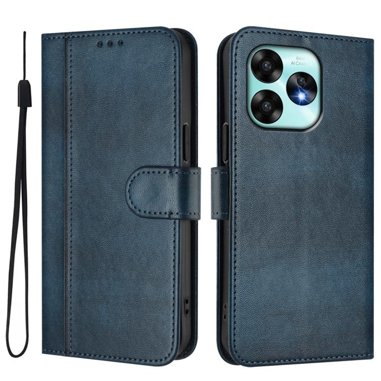 For UMIDIGI A15 / A15C / A15T Line Splicing Buckle Retro Leather Phone Case