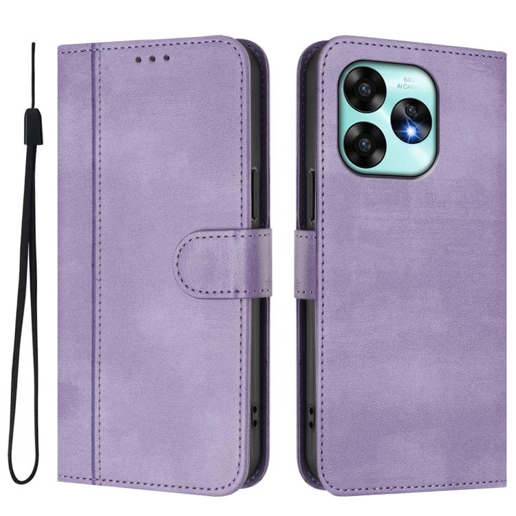 For UMIDIGI A15 / A15C / A15T Line Splicing Buckle Retro Leather Phone Case