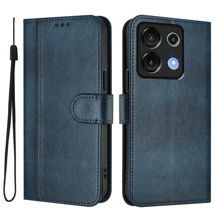 For UMIDIGI G9 5G / Note 9 5G Line Splicing Buckle Retro Leather Phone Case