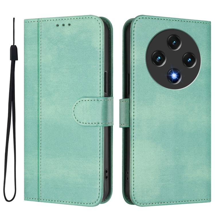 For UMIDIGI G100 Line Splicing Buckle Retro Leather Phone Case