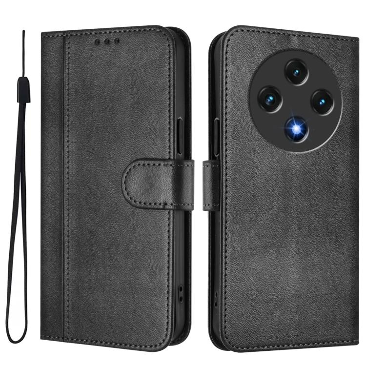 For UMIDIGI G100 Line Splicing Buckle Retro Leather Phone Case