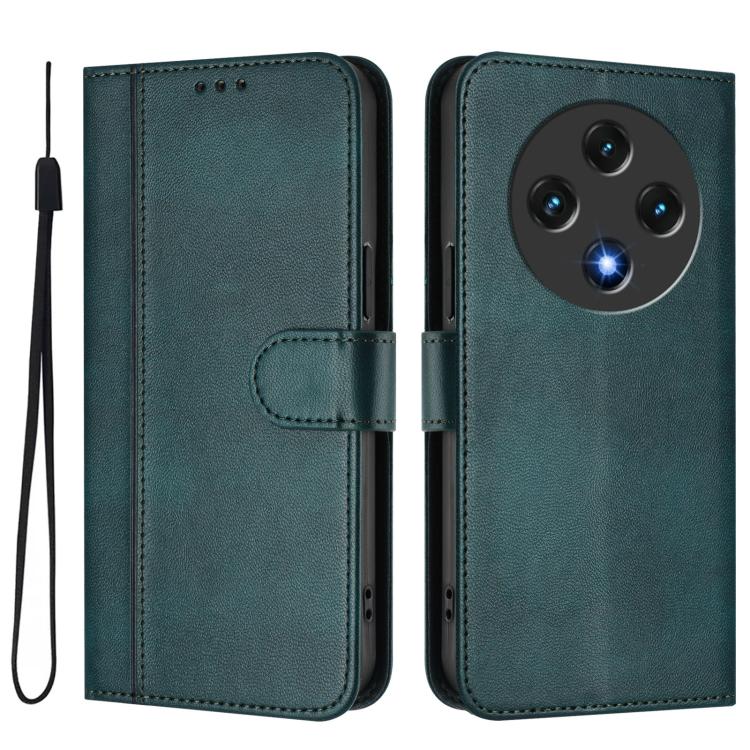 For UMIDIGI G100 Line Splicing Buckle Retro Leather Phone Case