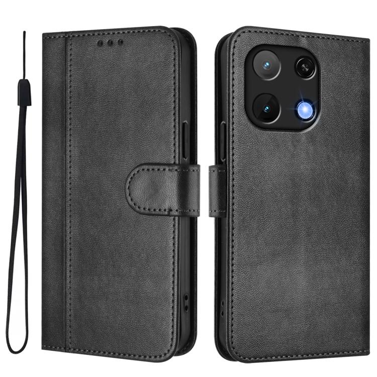 For UMIDIGI Note 90 Line Splicing Buckle Retro Leather Phone Case