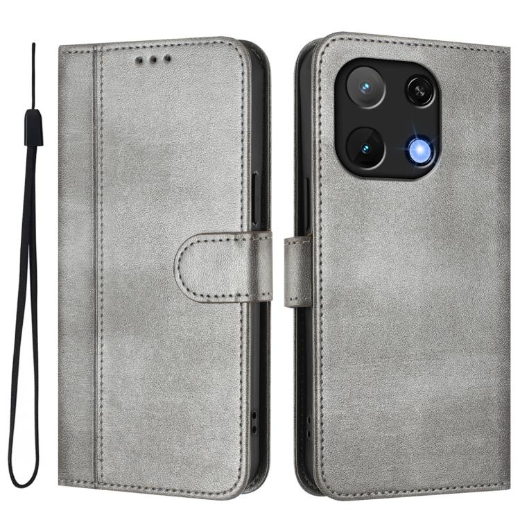 For UMIDIGI Note 90 Line Splicing Buckle Retro Leather Phone Case