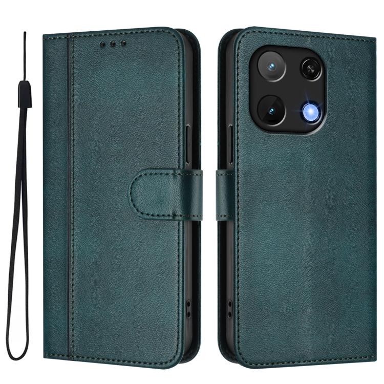 For UMIDIGI Note 90 Line Splicing Buckle Retro Leather Phone Case