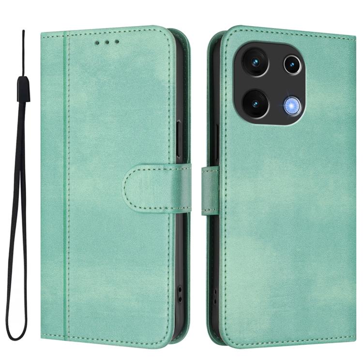 For UMIDIGI Note 100 Line Splicing Buckle Retro Leather Phone Case