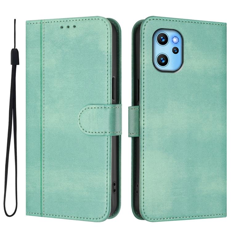 For UMIDIGI Power 7 Max Line Splicing Buckle Retro Leather Phone Case