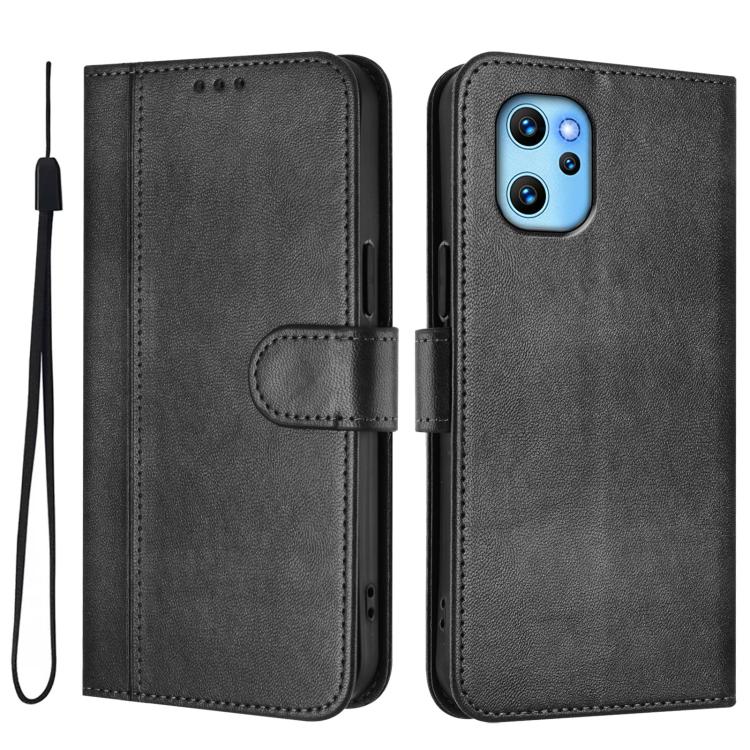 For UMIDIGI Power 7 Max Line Splicing Buckle Retro Leather Phone Case