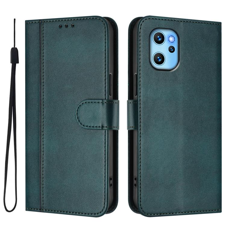 For UMIDIGI Power 7 Max Line Splicing Buckle Retro Leather Phone Case