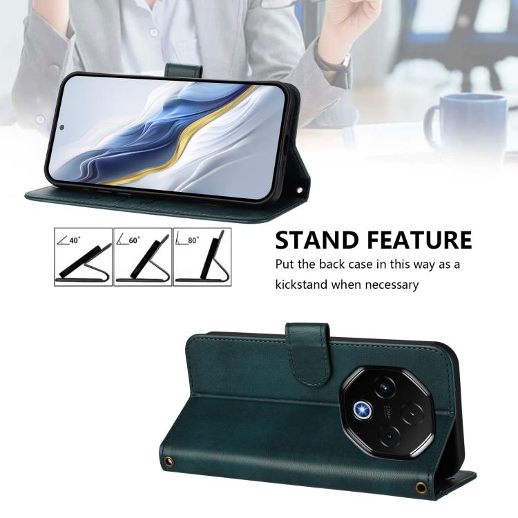 For UMIDIGI G100 Pro Line Splicing Buckle Retro Leather Phone Case