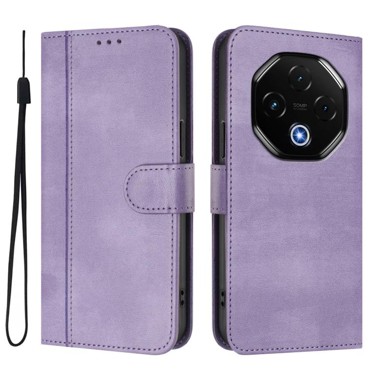 For UMIDIGI G100 Pro Line Splicing Buckle Retro Leather Phone Case