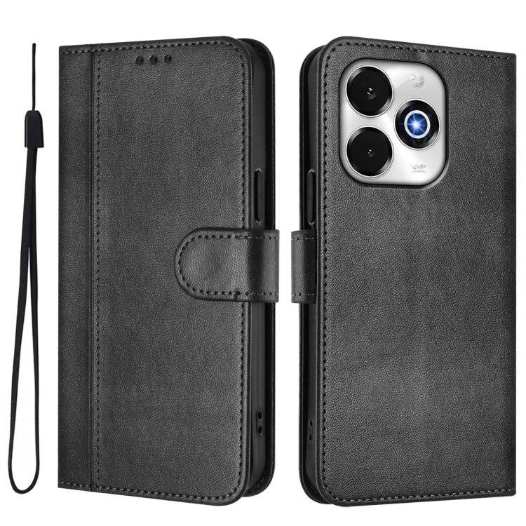 For UMIDIGI G100X Line Splicing Buckle Retro Leather Phone Case