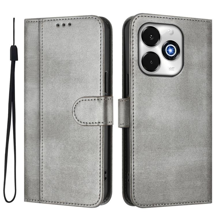 For UMIDIGI G100X Line Splicing Buckle Retro Leather Phone Case