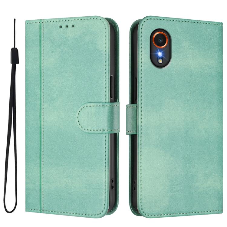 For Samsung Galaxy Xcover 7 5G Global Line Splicing Buckle Retro Leather Phone Case