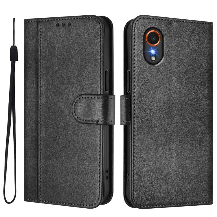 For Samsung Galaxy Xcover 7 5G Global Line Splicing Buckle Retro Leather Phone Case