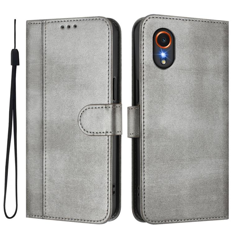 For Samsung Galaxy Xcover 7 5G Global Line Splicing Buckle Retro Leather Phone Case