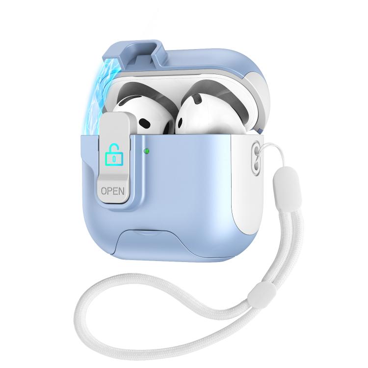 For AirPods 4 Automatic Pop-up Cover Holder Earphone Case with Switch Lock