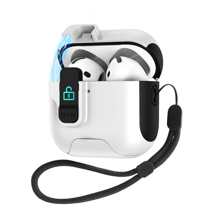 For AirPods 4 Automatic Pop-up Cover Holder Earphone Case with Switch Lock