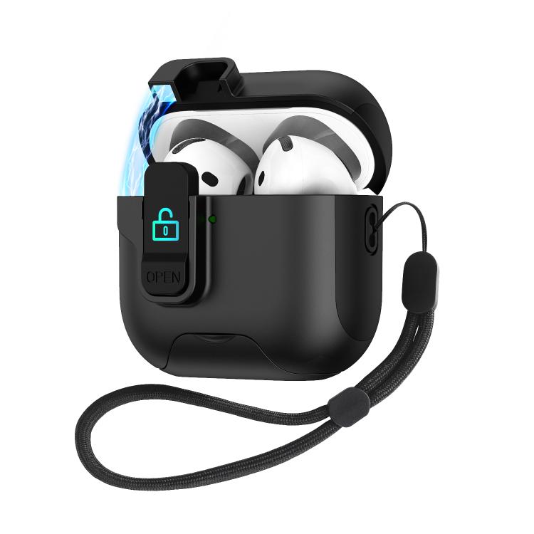 For AirPods 4 Automatic Pop-up Cover Holder Earphone Case with Switch Lock