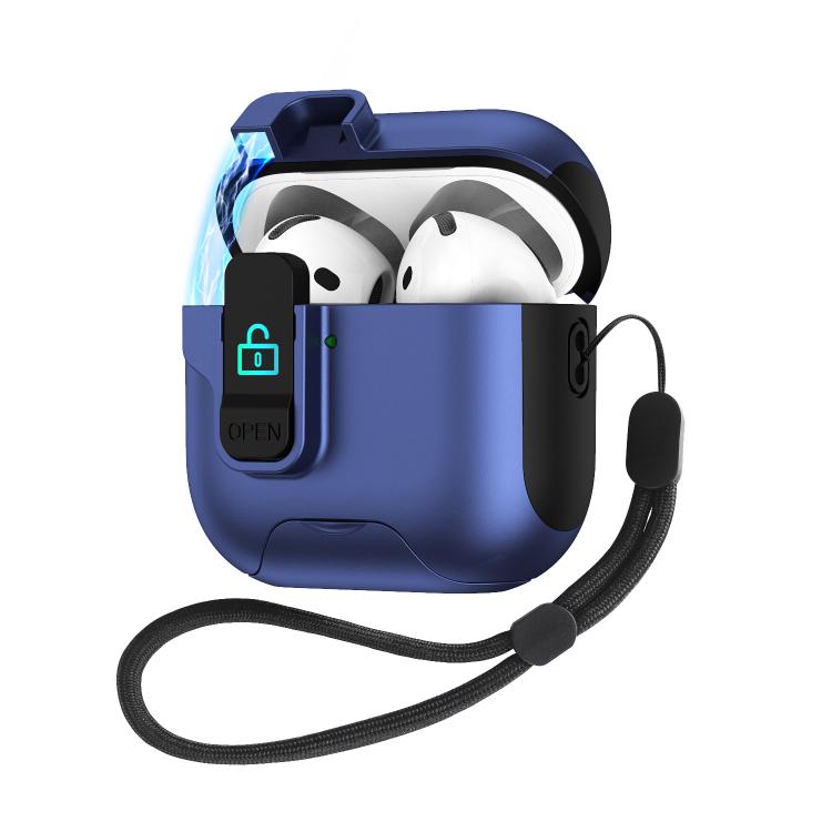 For AirPods 4 Automatic Pop-up Cover Holder Earphone Case with Switch Lock