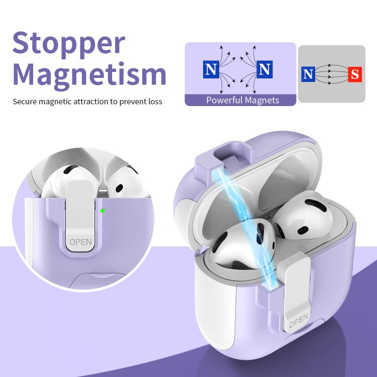 For AirPods Pro Automatic Pop-up Cover Holder Earphone Case with Switch Lock
