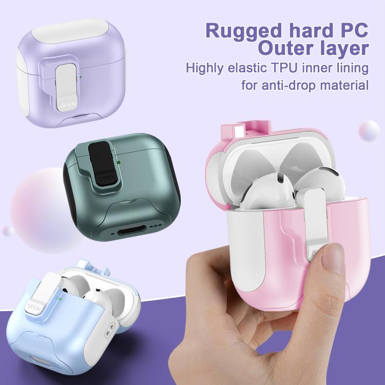 For AirPods Pro Automatic Pop-up Cover Holder Earphone Case with Switch Lock
