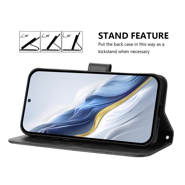 For Google Pixel 6 Pro Line Splicing Buckle Retro Leather Phone Case