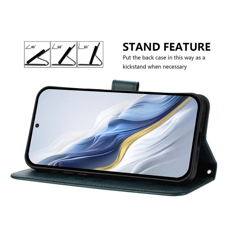 For Google Pixel 9a Line Splicing Buckle Retro Leather Phone Case